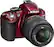 Angle. Nikon - D3200 DSLR Camera with 18-55mm VR Lens - Red.