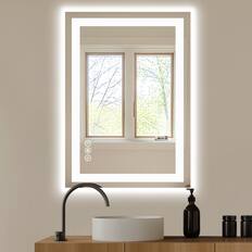 Front. Anysun - 24" x 32" Anti-Fog LED Bathroom Mirror - Dual Light Source & Three Lighting Modes.