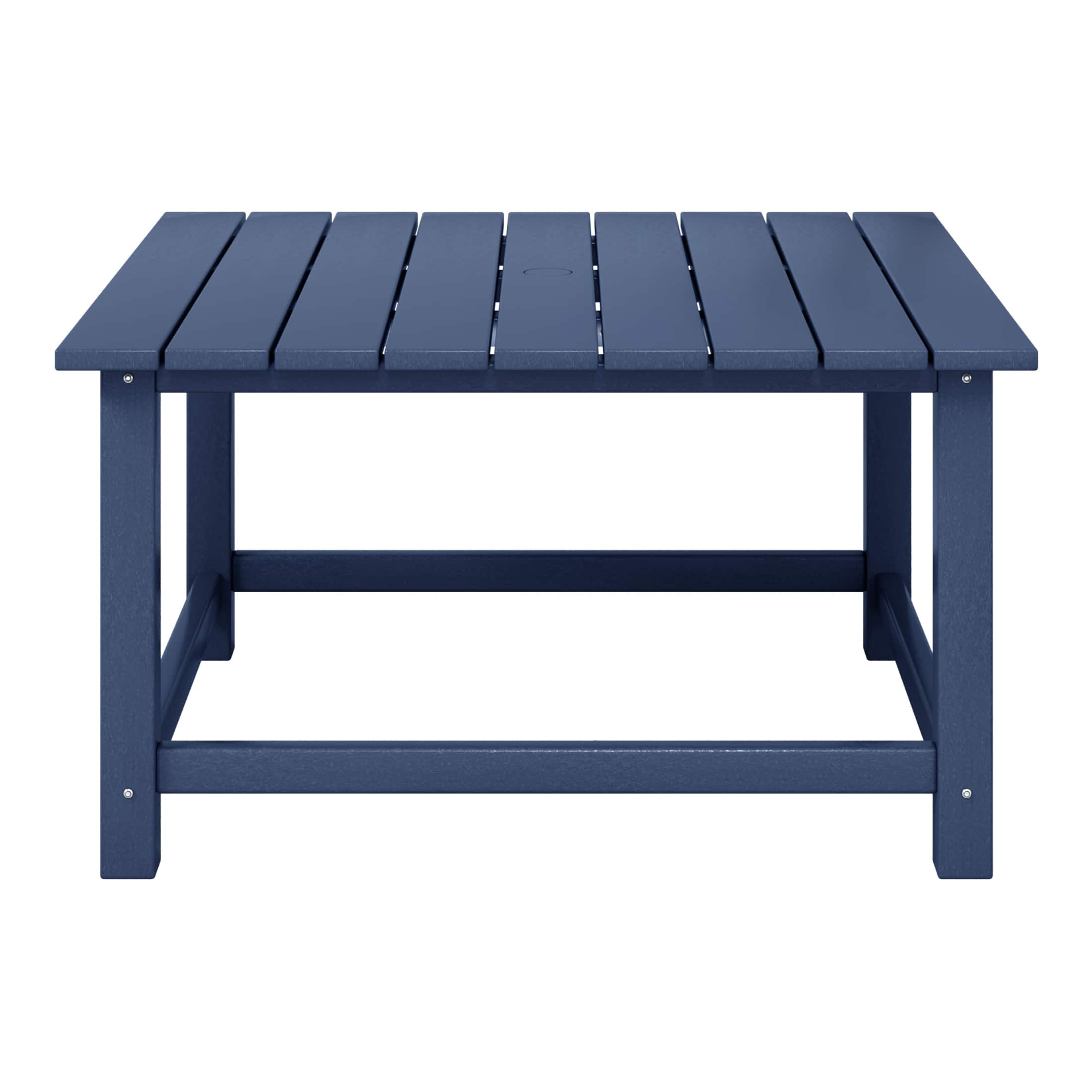 WestinTrends - Malibu Low Outdoor HDPE Square Patio Coffee Table - Navy Blue price history on PriceWatchPro