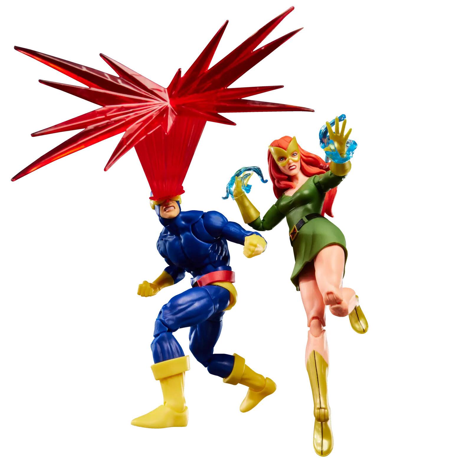 Angle. Hasbro - Hasbro Collectibles - X-Men '97 - Marvel Legends - Cyclops & Jean Grey Action Figure 2-Pack   - COLLECTIBLES - Multicolor.