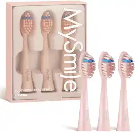 MySmile - DY156 Electric Toothbrush Replacement Heads (3 Pack) - Pink