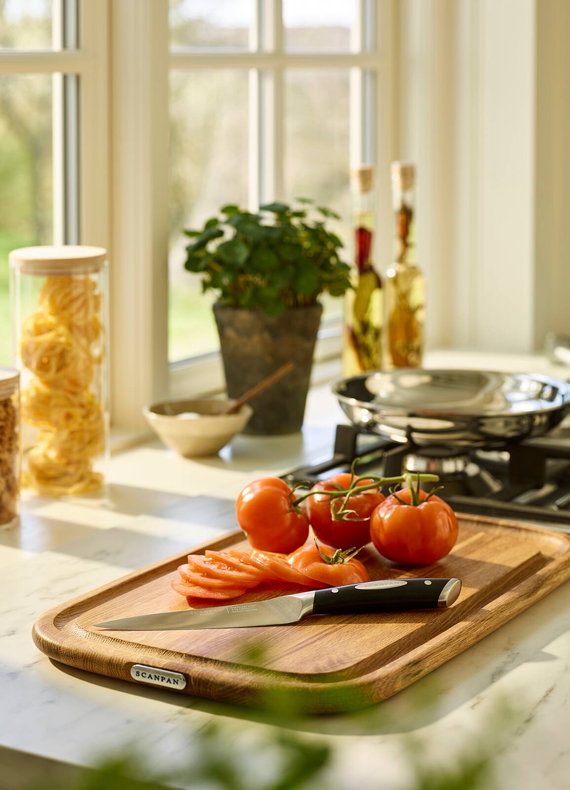 Alt View 1. Scanpan - Classic 6-Inch Chef's Knife - Silver.