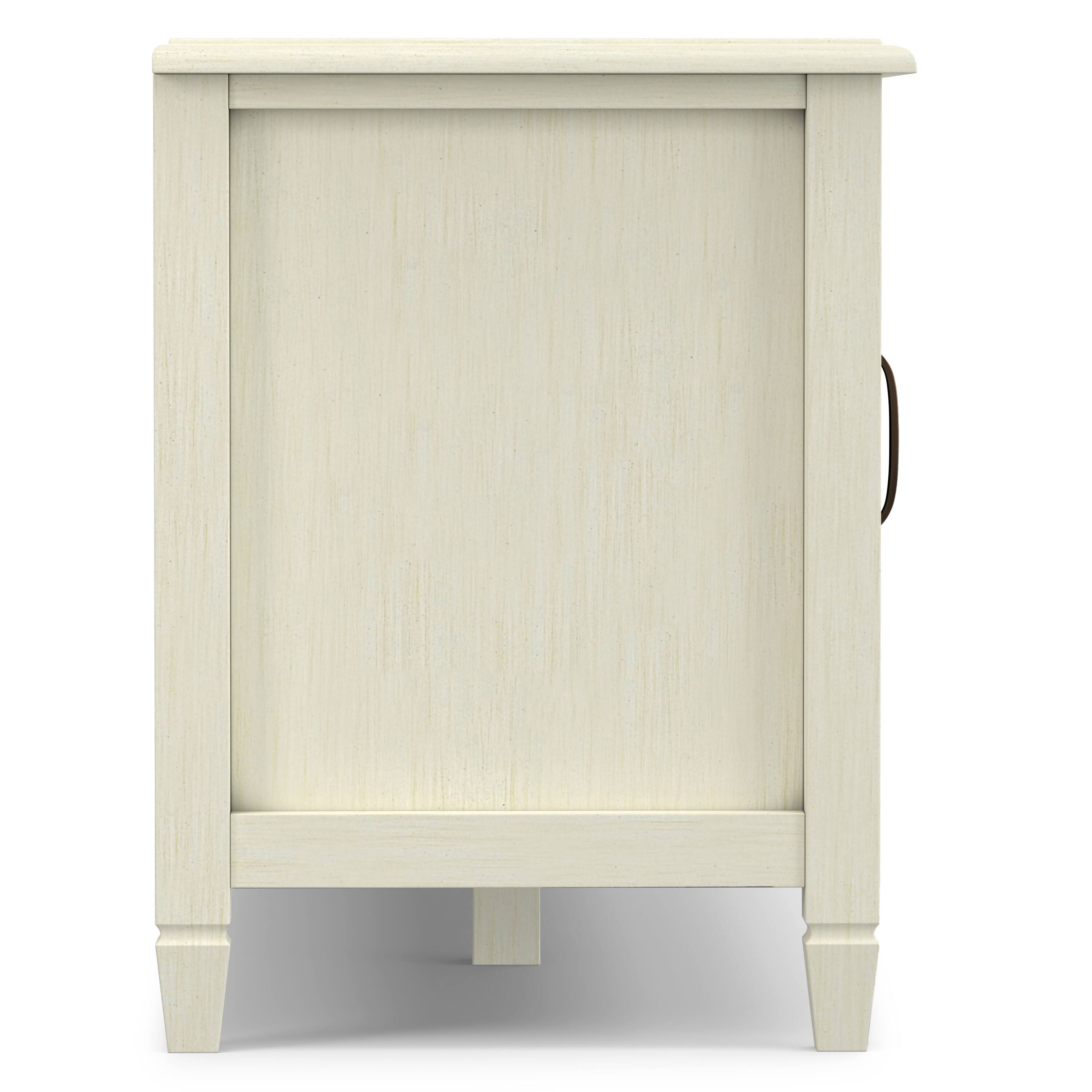 Alt View 1. Simpli Home - Connaught 72W Low TV Stand with Drawers, Doors and Shelves - Antique White.