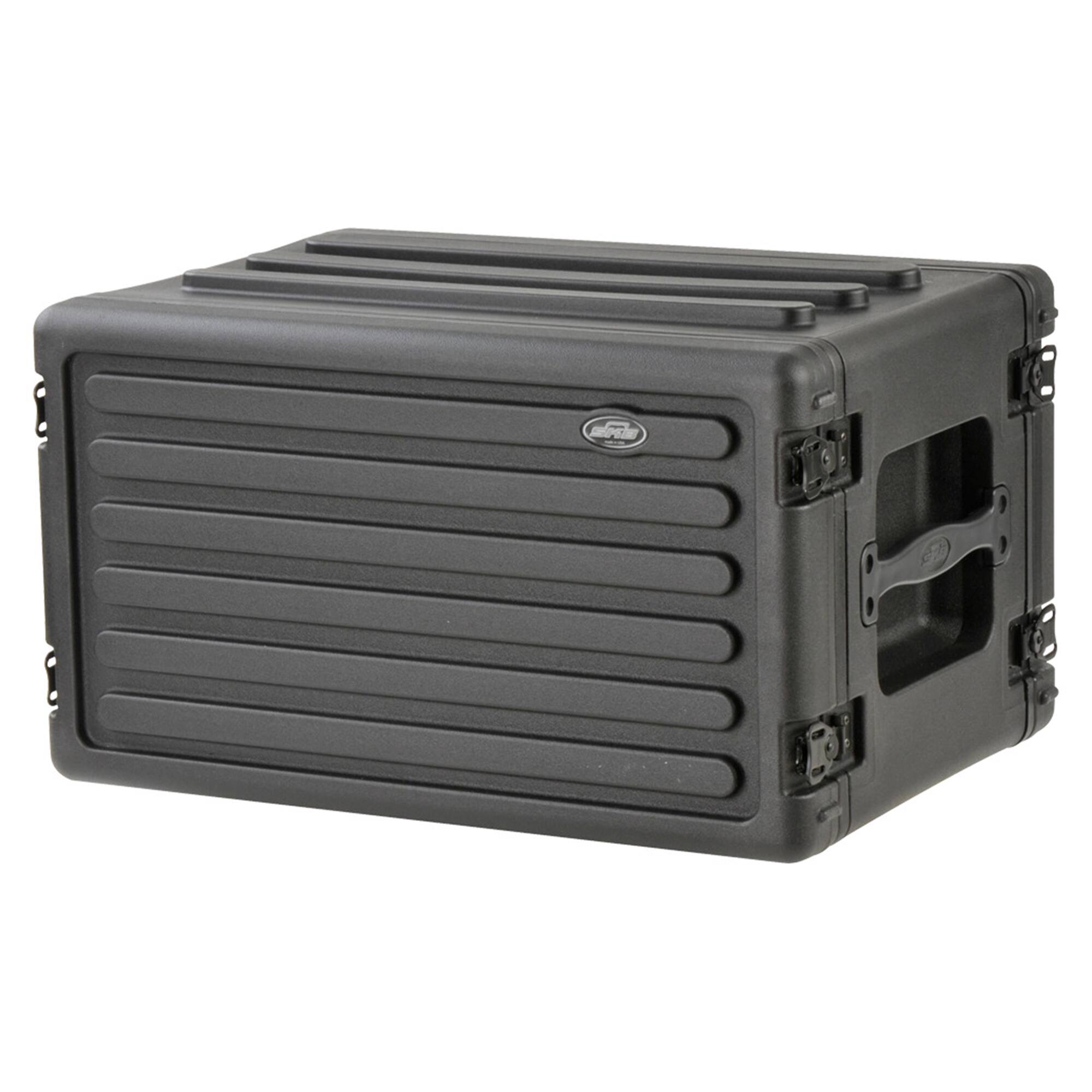 Alt View 4. SKB - SKB 6U Shallow Roto Rack Case Gear Protector, Stackable, Waterproof, Black - Black.