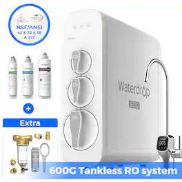 Waterdrop - G3P600 Reverse Osmosis System Extra WD-RPFK-1 Spin Down Sediment Filter - White