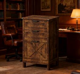 TinyHomie - Office Storage Cabinet Vertical File Cabinet with 3 Drawers For Home and Office