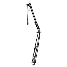 Front. On-Stage - Broadcast/Webcast Boom Arm w/ XLR Cable - Black.