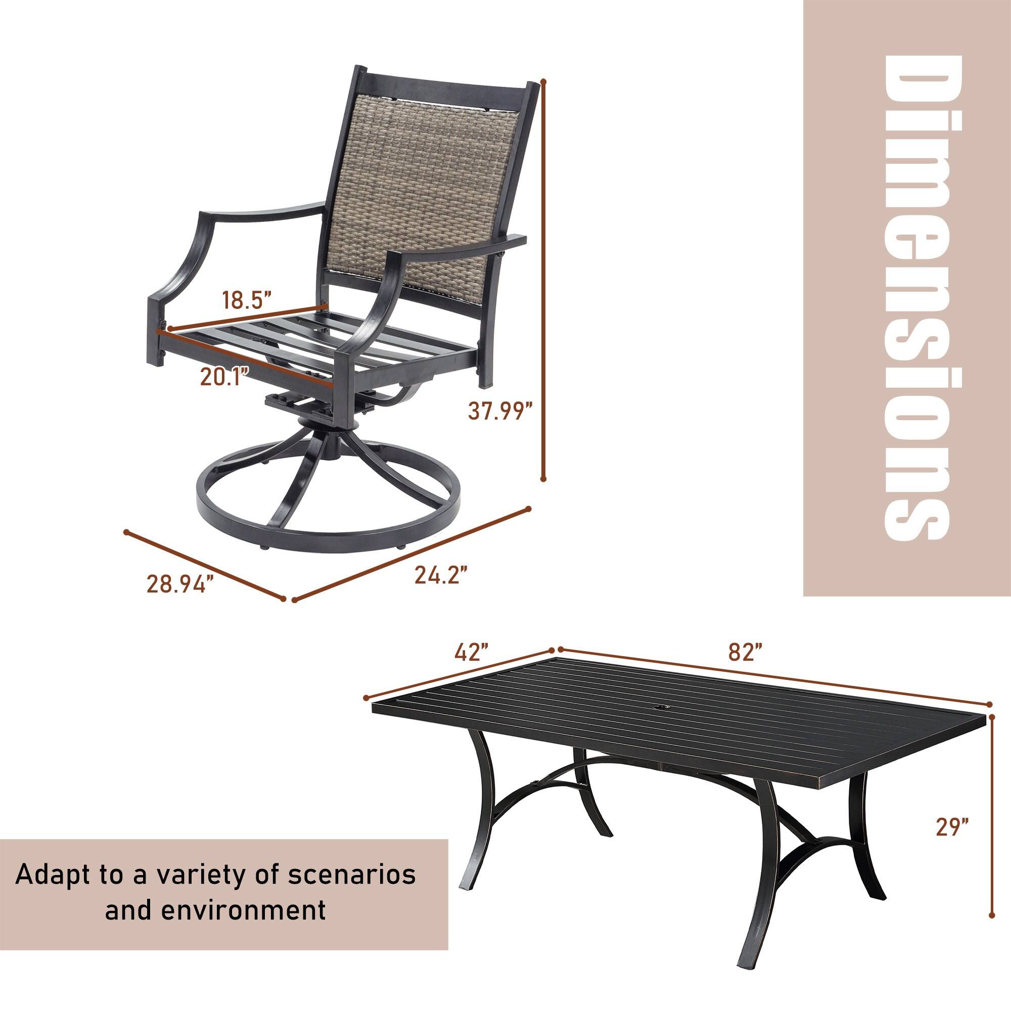 18.5" 20.1" 28.94" 37.99" 24.2" 42" 82" Dimensions  
Adapt to a variety of scenarios and environment