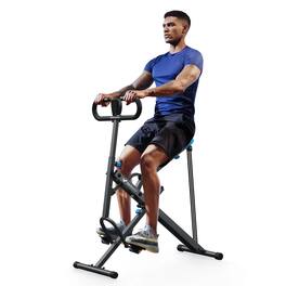 MERACH - Squat Assist Trainer Foldable Squat Rider Machine for Glutes and Quads with 3 Tension Bands - Black