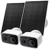 Front. TP-Link - Tapo Solar-Powered Wireless Security Camera Kit with Live View, Works with Alexa & Google Home- No Monthly Fees (2-Pack) - White.
