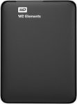Front Zoom. WD - Elements 1TB External USB 3.0 Portable Hard Drive - Black.