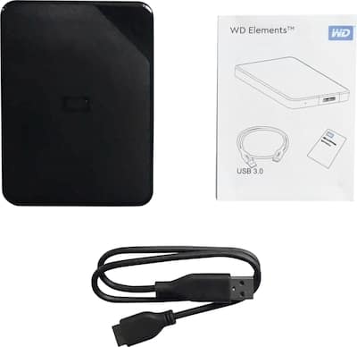 WD Elements 2TB External USB 3.0 Portable Hard Drive Black WD Elements 2TB External USB 3.0 Portable Hard Drive Black