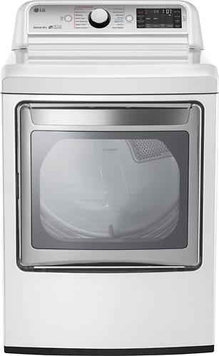 LG - 7.3 Cu. Ft. 14-Cycle Gas Dryer with Steam - White