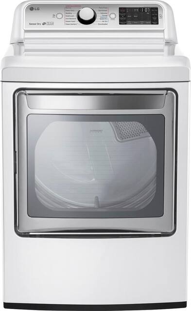Lg 7 3 Cu Ft 14 Cycle Gas Dryer With Steam White Dlgx7601we Best Buy