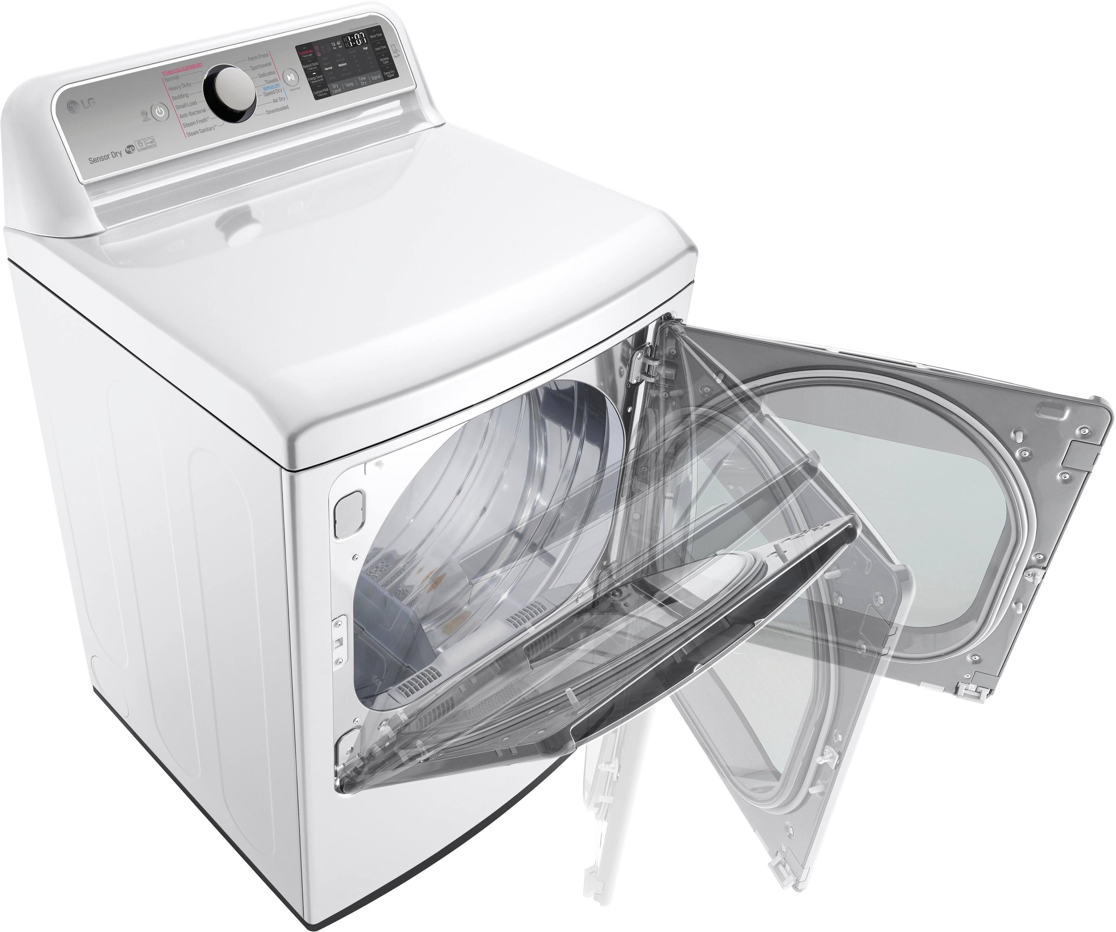 Alt View 16. LG - 7.3 Cu. Ft. 14-Cycle Gas Dryer with Steam.