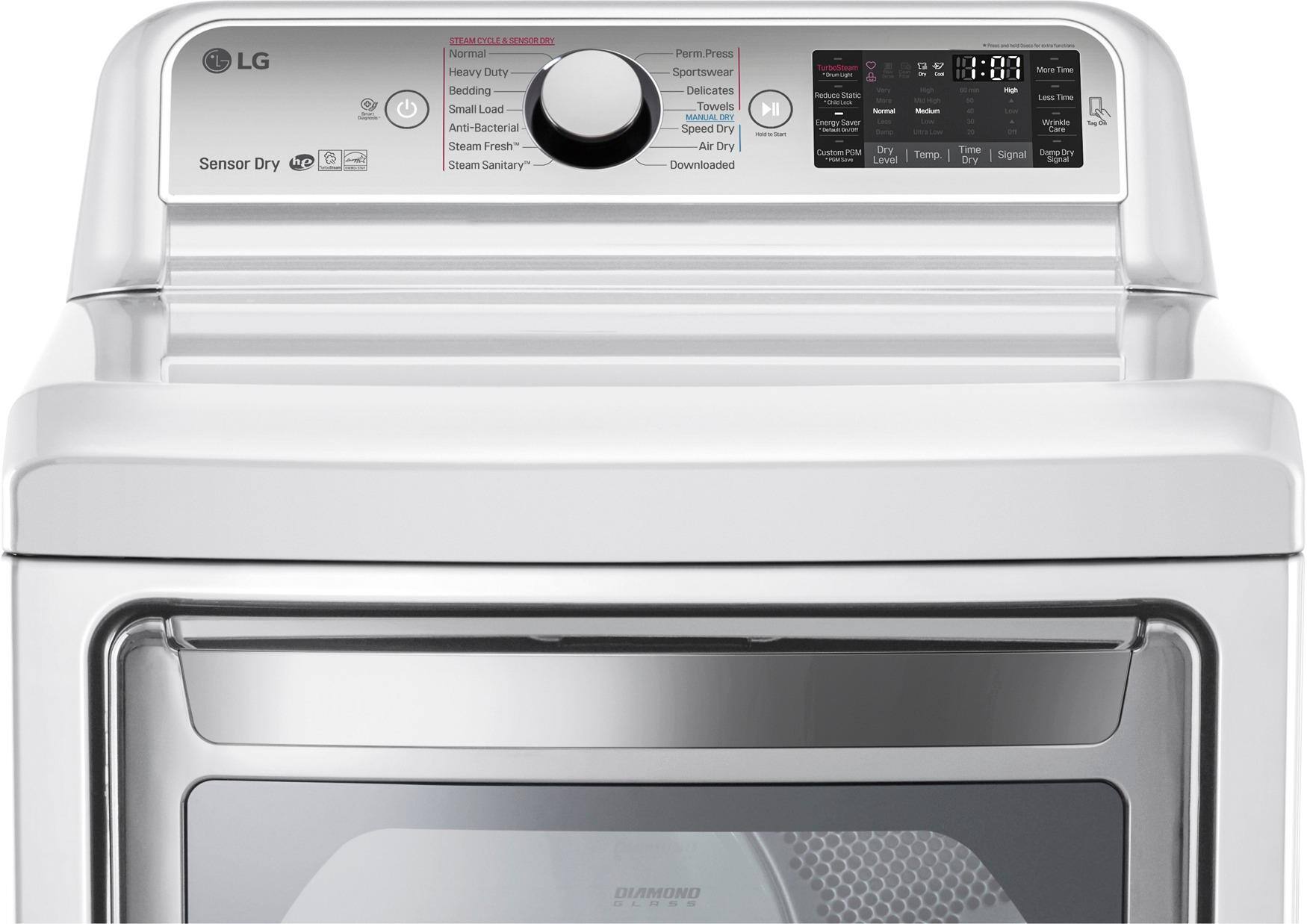 Alt View 1. LG - 7.3 Cu. Ft. 14-Cycle Gas Dryer with Steam.