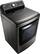 Angle. LG - 7.3 Cu. Ft. 14-Cycle Electric Dryer with Steam - Black stainless steel.
