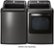 Alt View Zoom 11. LG - 7.3 Cu. Ft. 14-Cycle Electric Dryer with Steam - Black stainless steel.