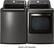 Alt View 11. LG - 7.3 Cu. Ft. 14-Cycle Electric Dryer with Steam - Black stainless steel.