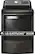 Alt View 1. LG - 7.3 Cu. Ft. 14-Cycle Electric Dryer with Steam - Black stainless steel.