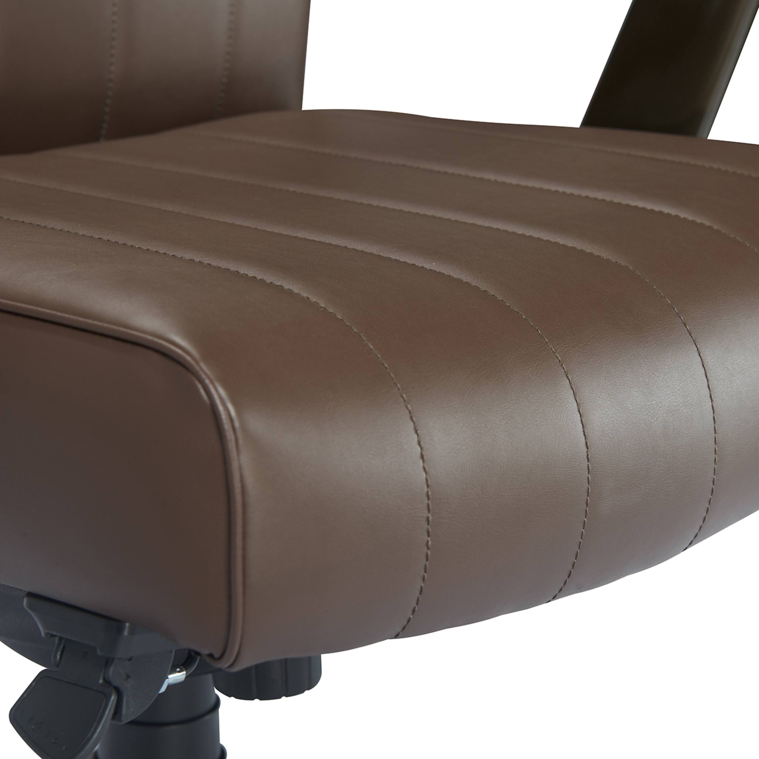 Alt View 15. La-Z-Boy - Bennett Bonded Leather Executive High-Back Ergonomic Office Chair - Brown.