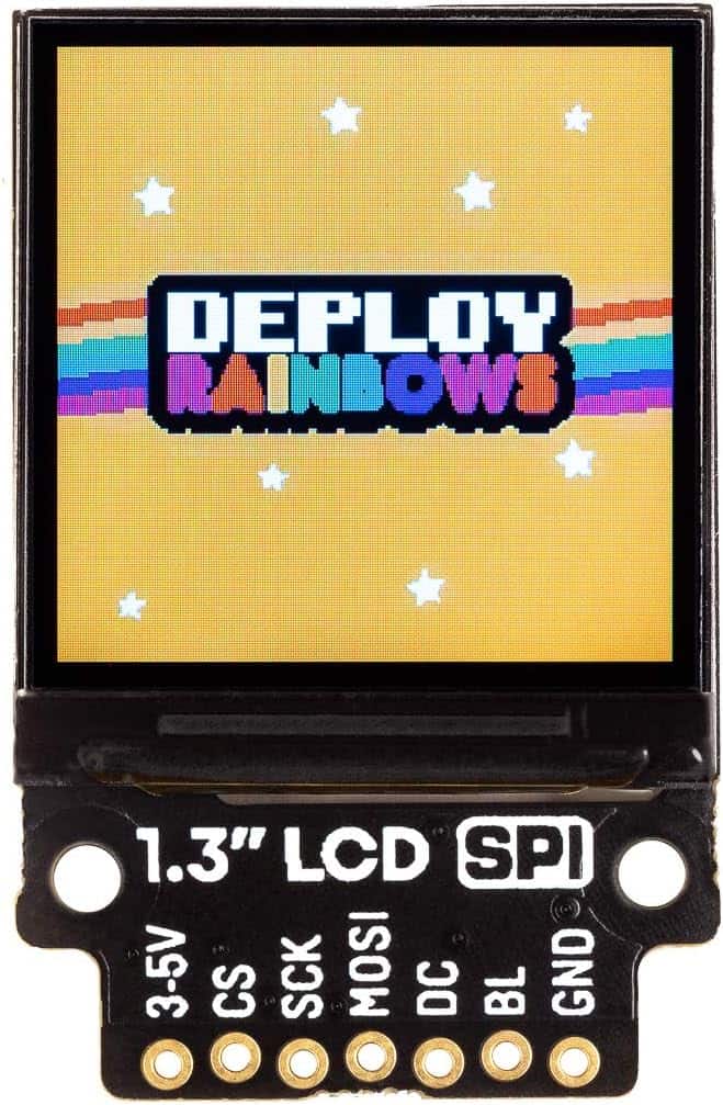 Pimoroni - 1.3" SPI Colour LCD (240x240) Breakout Operates at 3.3V or 5V support all Raspberry Pi