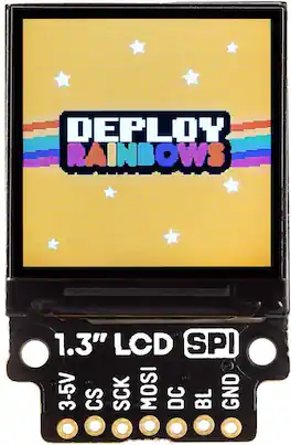 Pimoroni - 1.3" SPI Colour LCD (240x240) Breakout Operates at 3.3V or 5V support all Raspberry Pi