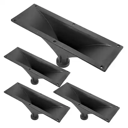 Front. 5 CORE - 5Core Screw On Compression Driver Horn Tweeter Throat 15X5 ABS Build Heavy Duty-HISE 15X5 4Pcs - Black.