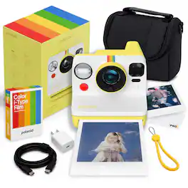 Polaroid - Now Generation 3 i-Type Instant Camera ( Yelllow) + Film (8) +More - Yellow