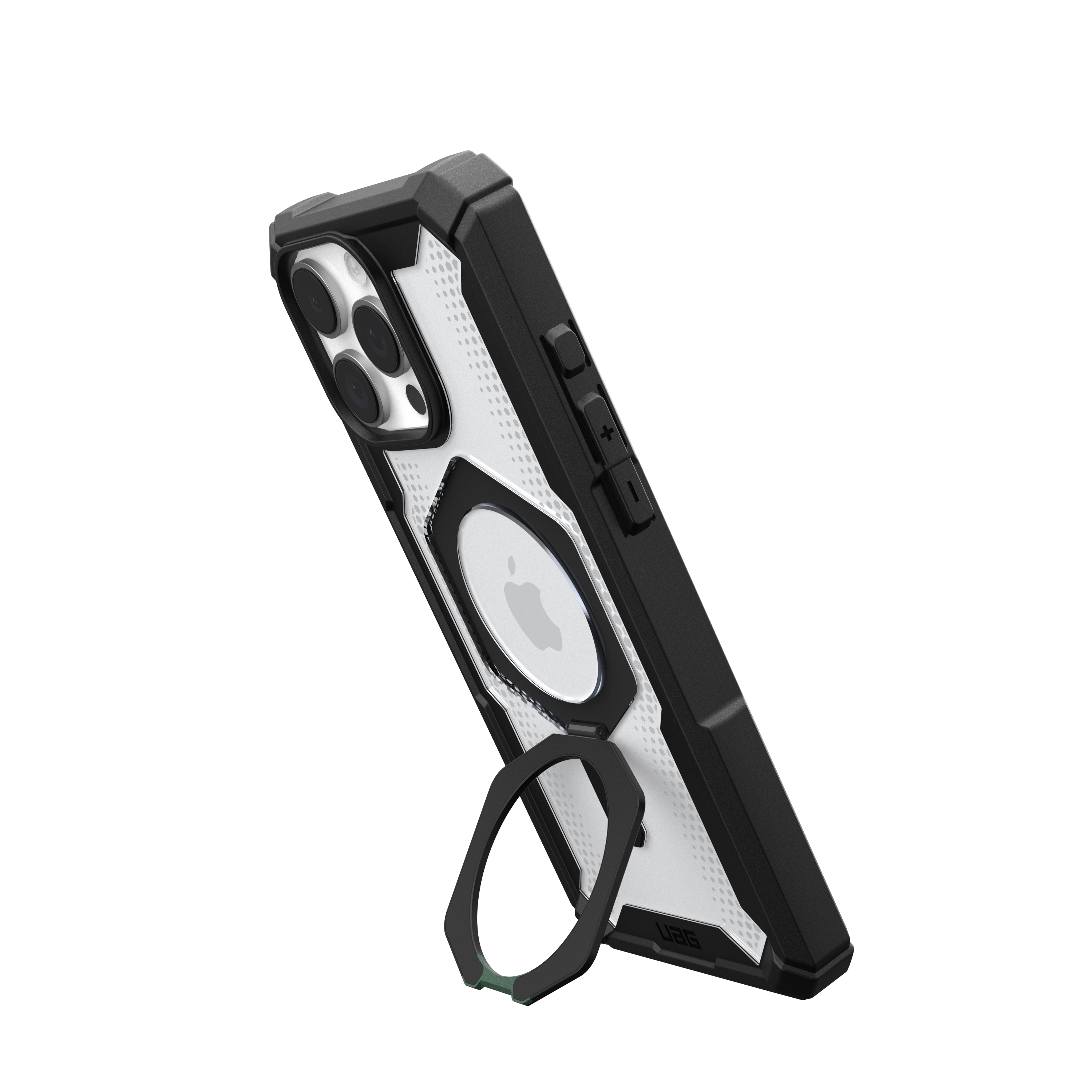 Angle. UAG - Plasma XTE Series Case with Magsafe for Apple iPhone 16 Pro Max - Black/Clear.