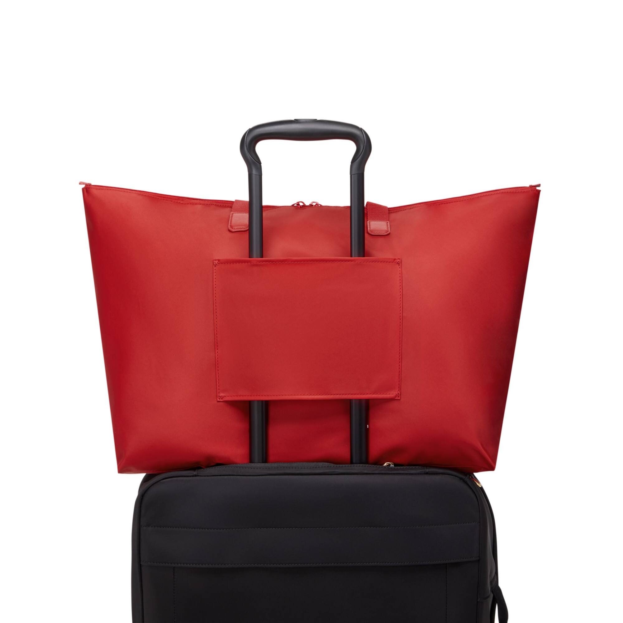 Back. TUMI - Voyageur Just In Case Tote Bag - Puffy Red /White.