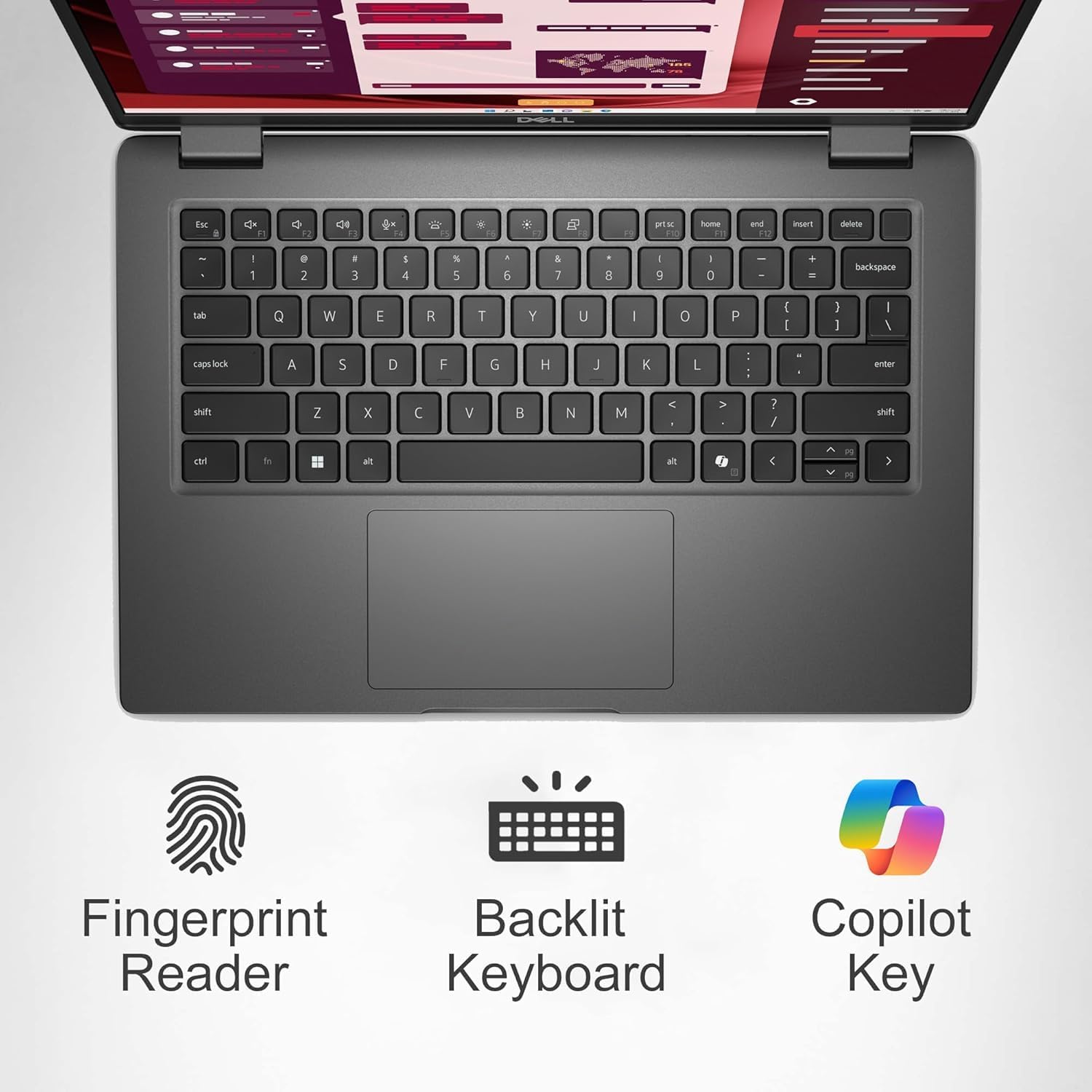 Fingerprint Reader Backlit Keyboard Copilot Key