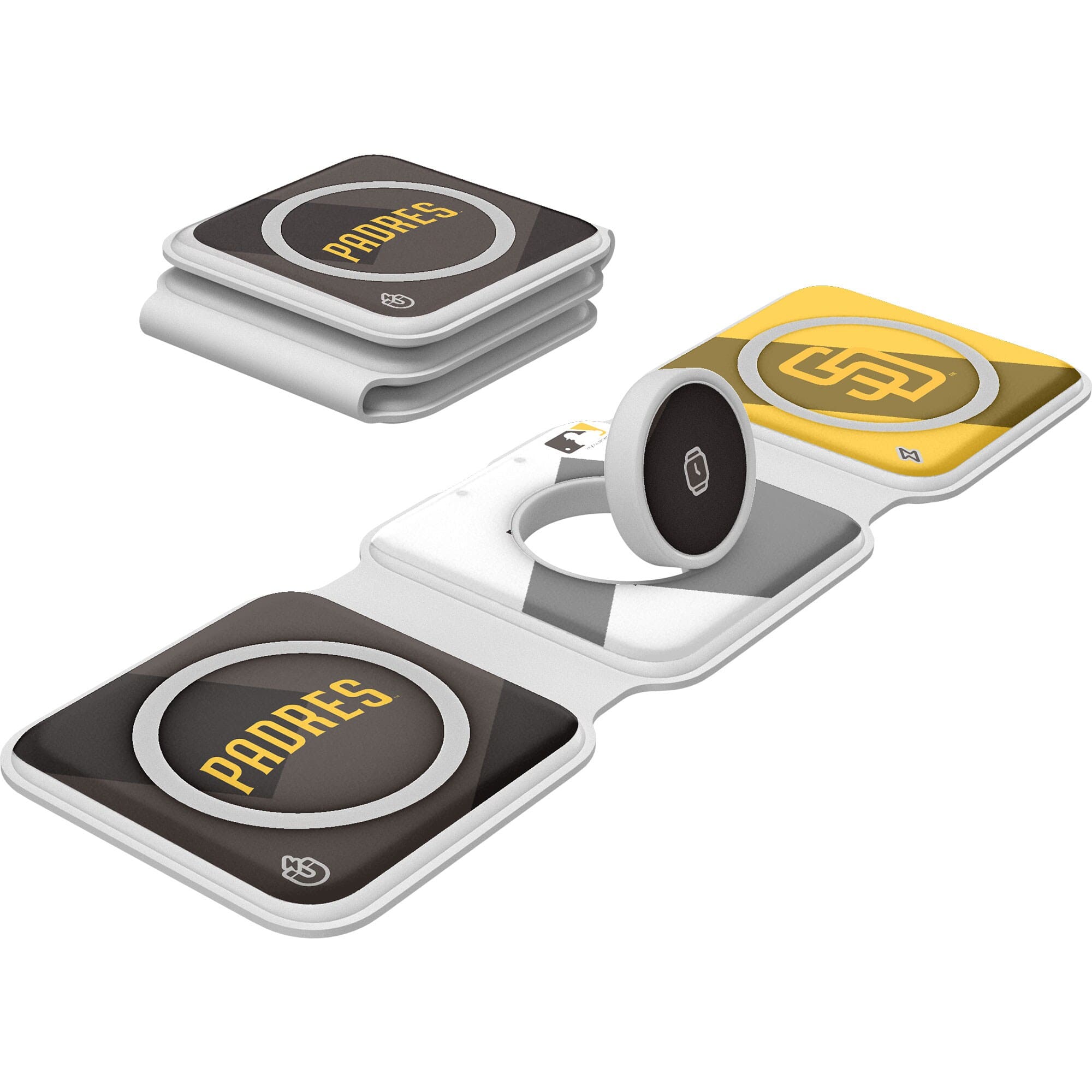 Keyscaper - San Diego Padres 3-in-1 Foldable Charger - White