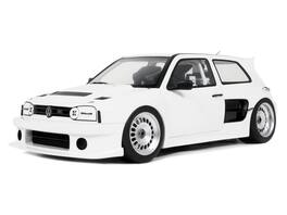 2024 Volkswagen Golf III by Khyzyl Saleem White Limited Edition to 2000 pieces Worldwide 1/18 Model Car by Otto Mobile