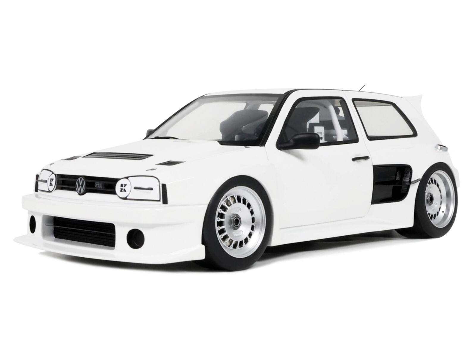 Front. Otto Mobile - 2024 Volkswagen Golf III by Khyzyl Saleem White Limited Edition to 2000 pieces Worldwide 1/18 Model Car by Otto Mobile.