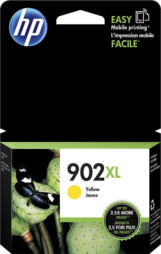 HP - 902XL High-Yield Ink Cartridge - Yellow - Larger Front