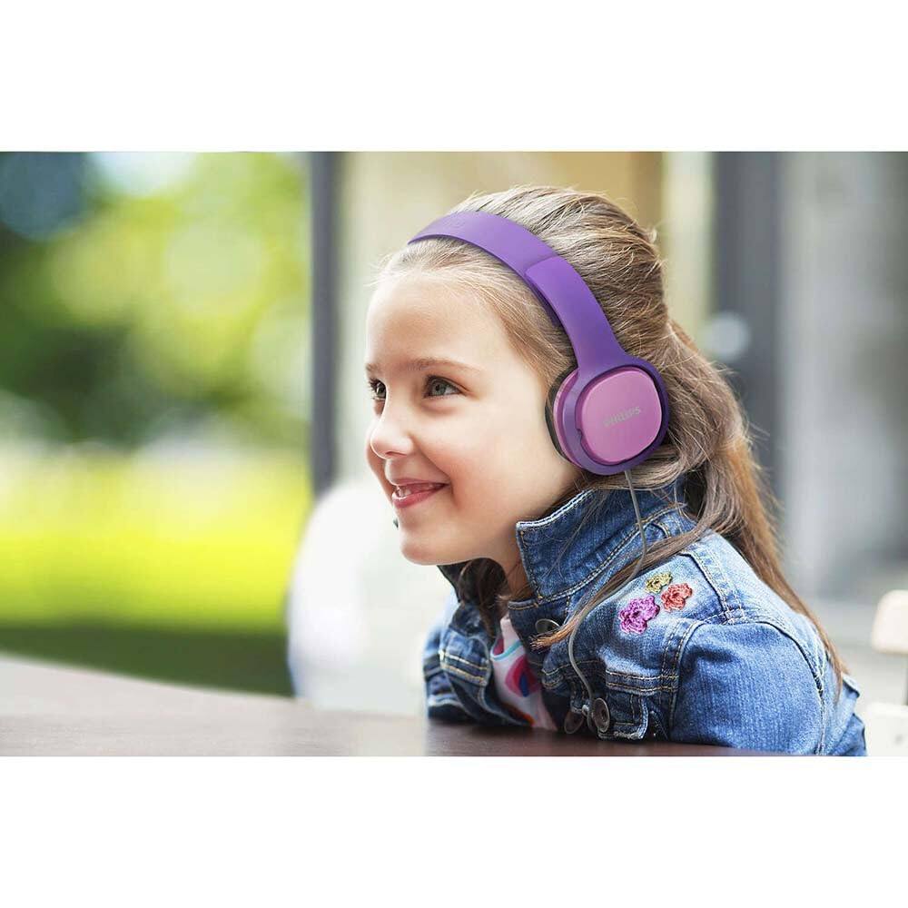 Alt View 1. Philips - Kids Headphones for Safe Listening, Noise Isolation, 32mm Sound Drivers, 3.5mm Jack, SHK2000 - Pink.