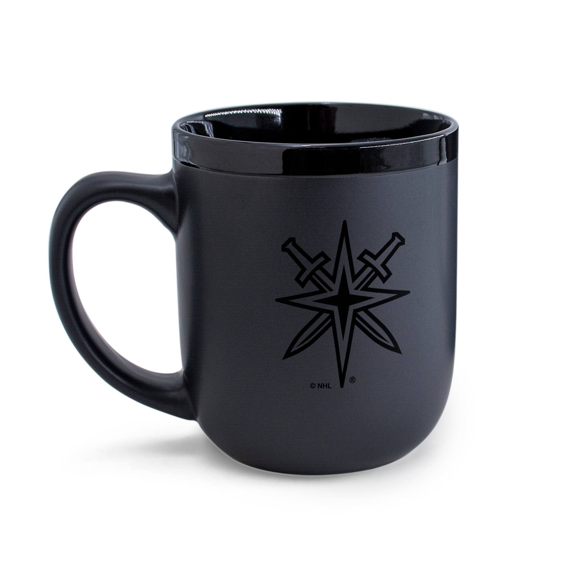 Alt View 1. WinCraft - Vegas Golden Knights 17oz. Black Tonal Ceramic Mug - Black.