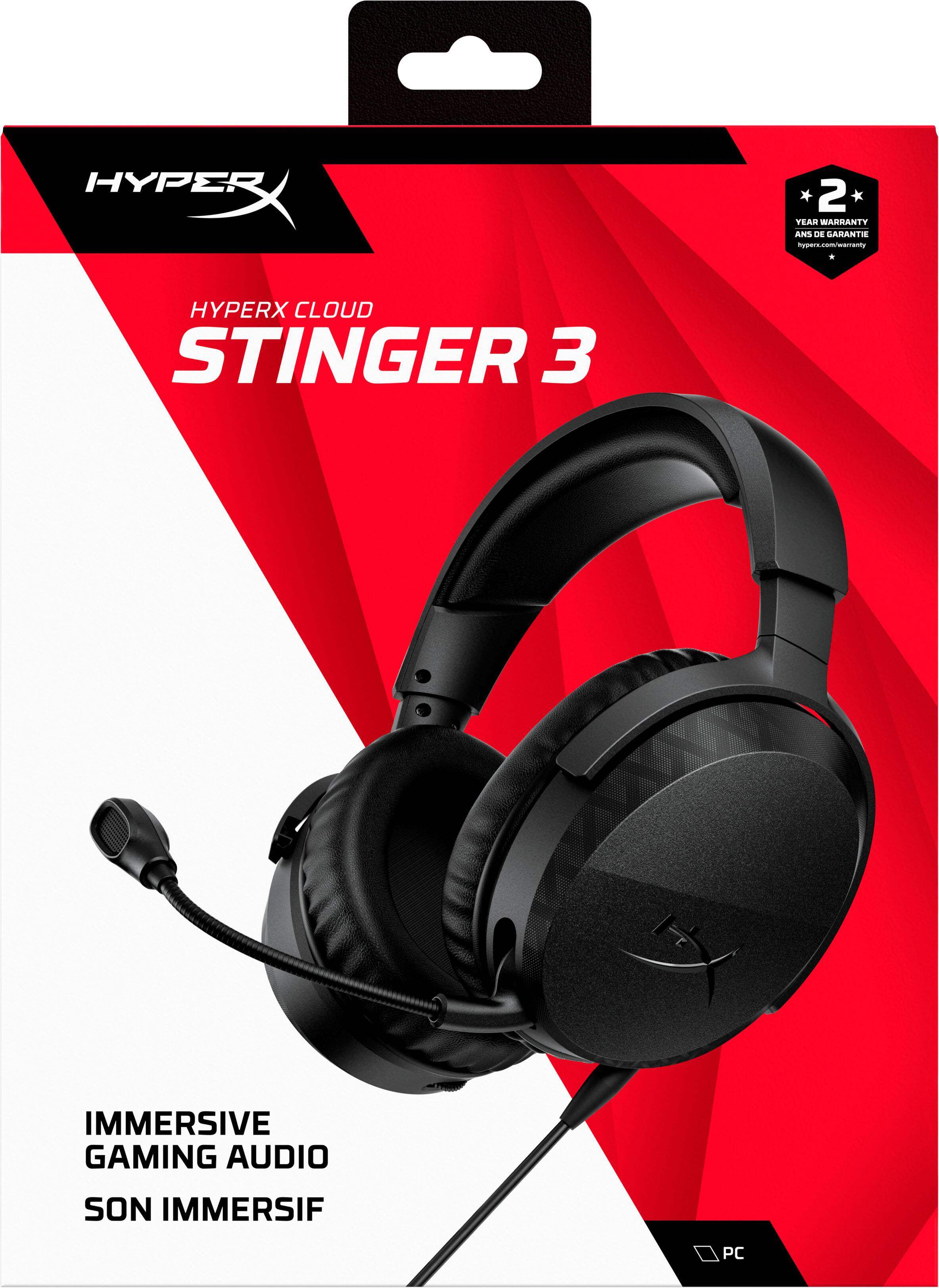 HYPERX CLOUD STINGER 3 IMMERSIVE GAMING AUDIO SON IMMERSIF PC

2 YEAR WARRANTY ANS DE GARANTIE