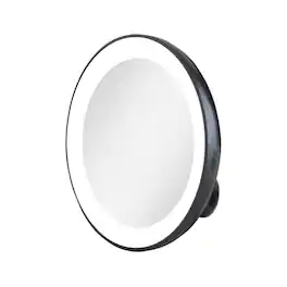 Zadro - LED Lighted Compact Mirror with 15X Magnification & Suction Cups - Black