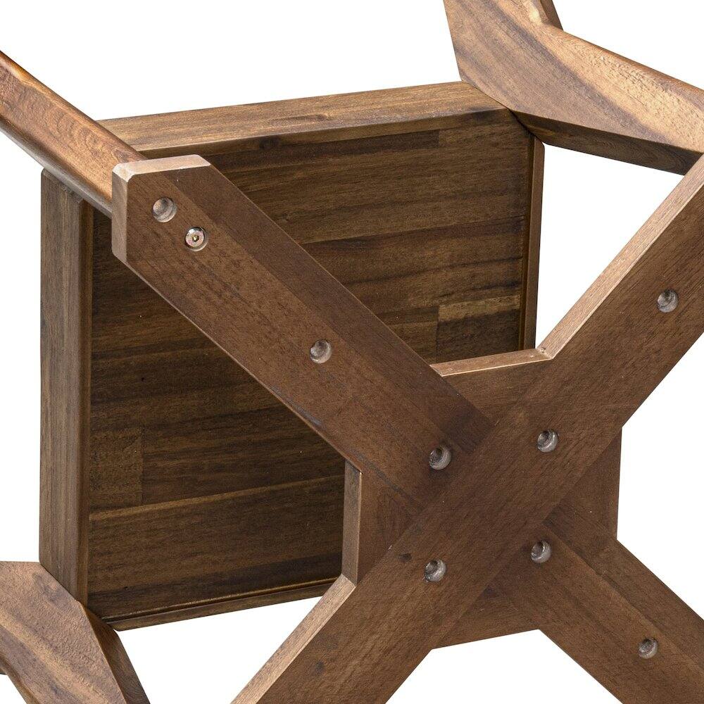 Alt View 3. East West Furniture - Wood Modern Dining Table - Brown.