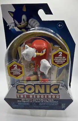 4+ 2 SURPRISE COLLECTOR CARDS INCLUDED 2 CARTES DE COLLECTION SURPRISE INCLUSES SONIC TM THE HEDGEHOG Mini Figure and 2 Collector Cards Mini Figurine et 2 Cartes de Collectionneur ! WARNING: CHOKING HAZARD- SMALL PARTS. RISQUE D'ÉTOUFFEMENT- PETITS ÉLÉMENTS. NOT FOR CHILDREN UNDER 3 YRS. CONVIENT PAS AUX ENFANTS DE MOINS DE 3 ANS.