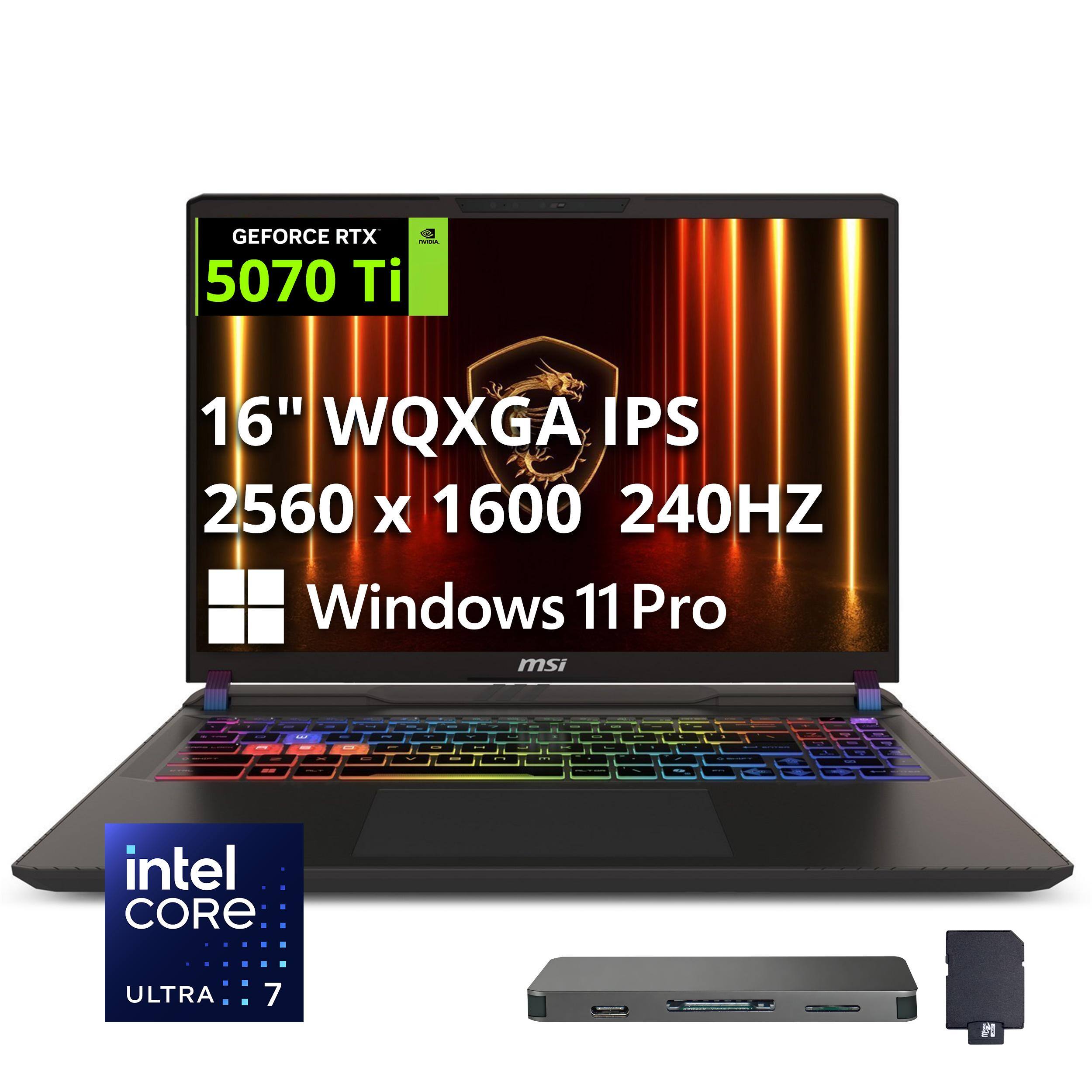 GEFORCE RTX 5070 Ti  
16" WQXGA IPS 2560 x 1600 240HZ  
Windows 11 Pro  
msi  
- 2018  
E  
intel CORE ULTRA 7