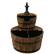 Alt View 1. Costway - 2 Tier Barrel Waterfall Fountain Barrel Wooden Water Fountain Pump Outdoor Garde - Brown.