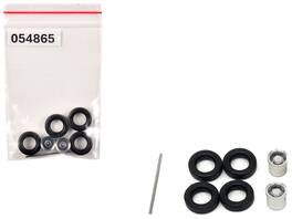 Rear Low Profile Wheelset 1/87 (HO) Plastic Model by Promotex - Chrome