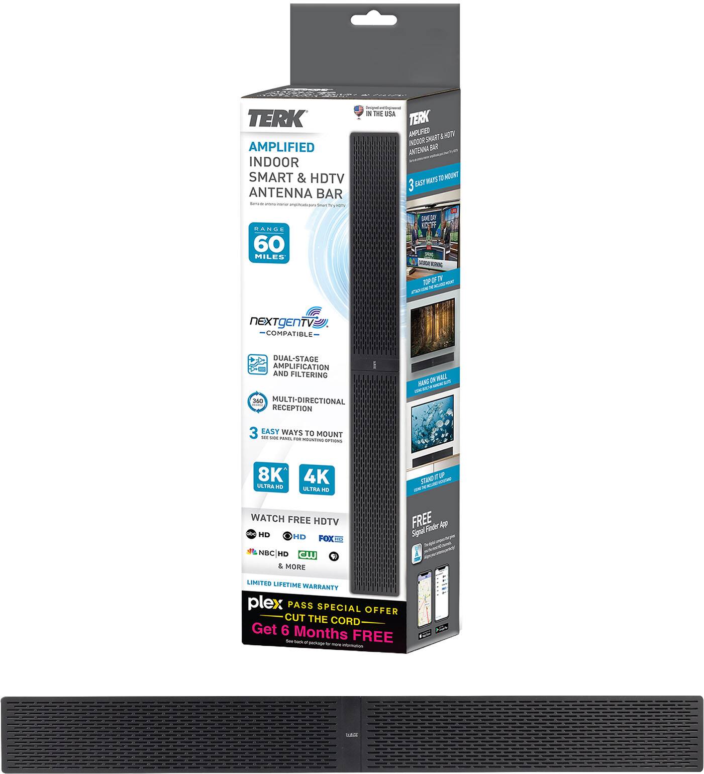 TERK AMPLIFIED SMART HDTV ANTENNA BAR Black - Best Buy