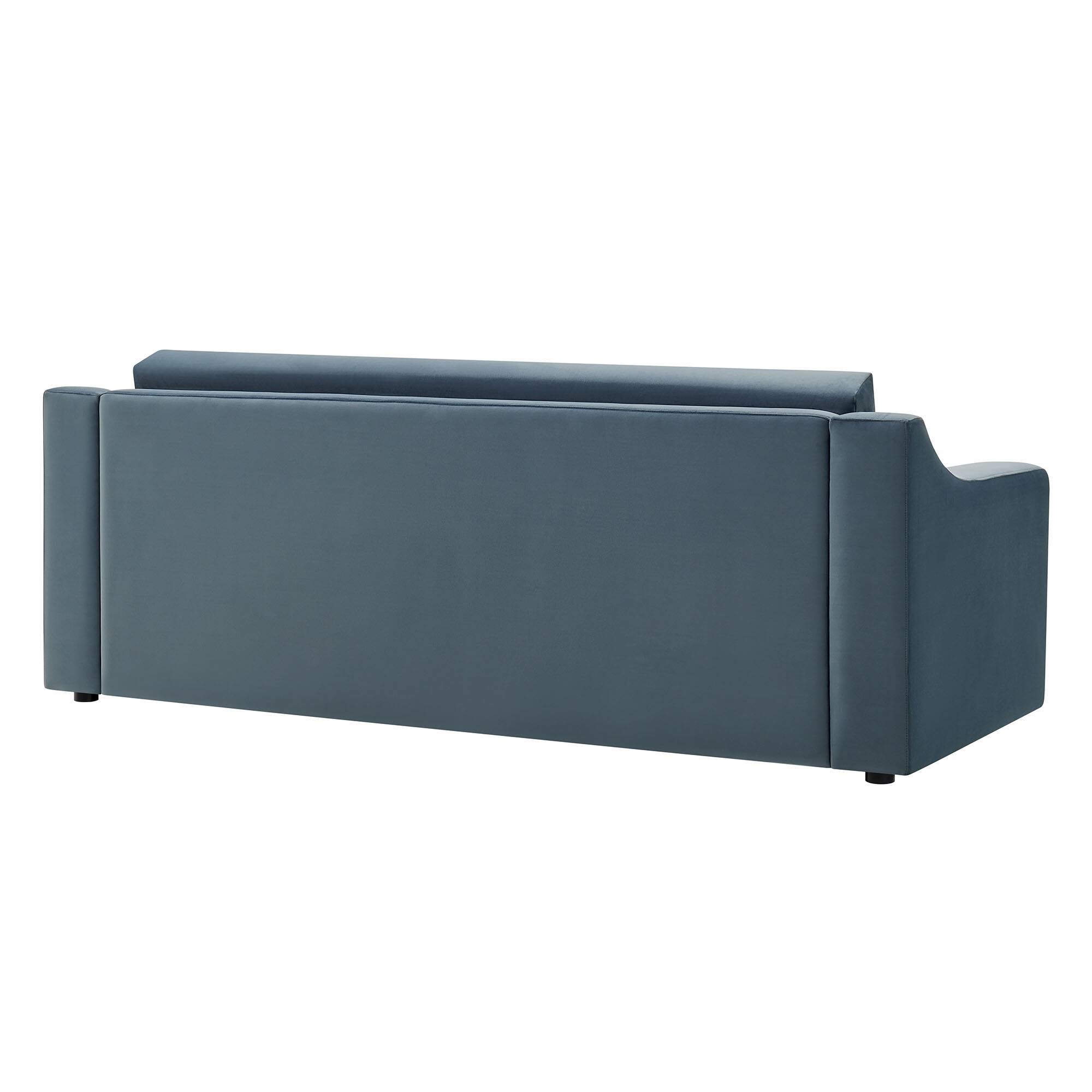 Alt View 1. Modway - Liora Performance Velvet Sofa by Modway - Blue.
