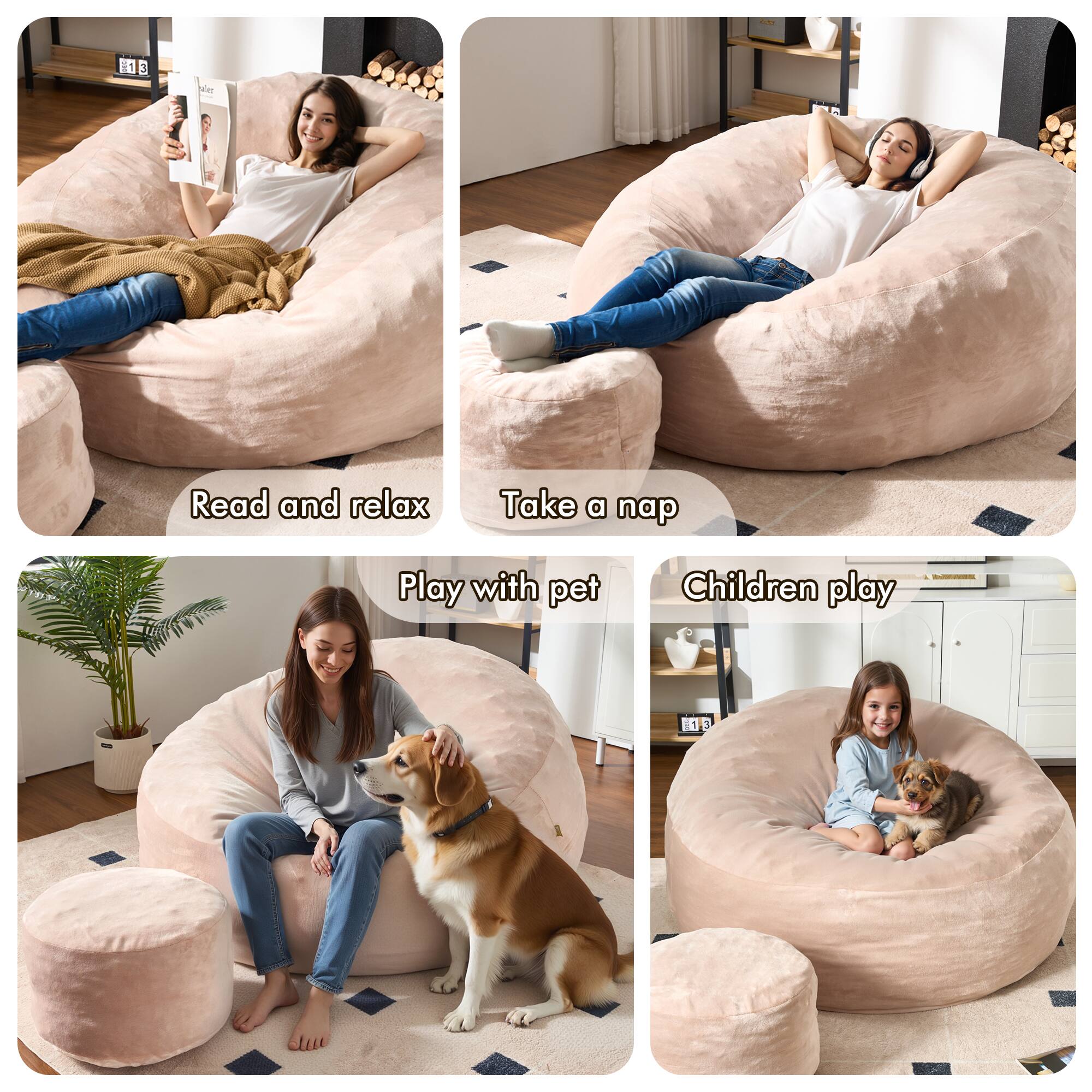 - Read and relax
- Take a nap
- Play with pet
- Children play