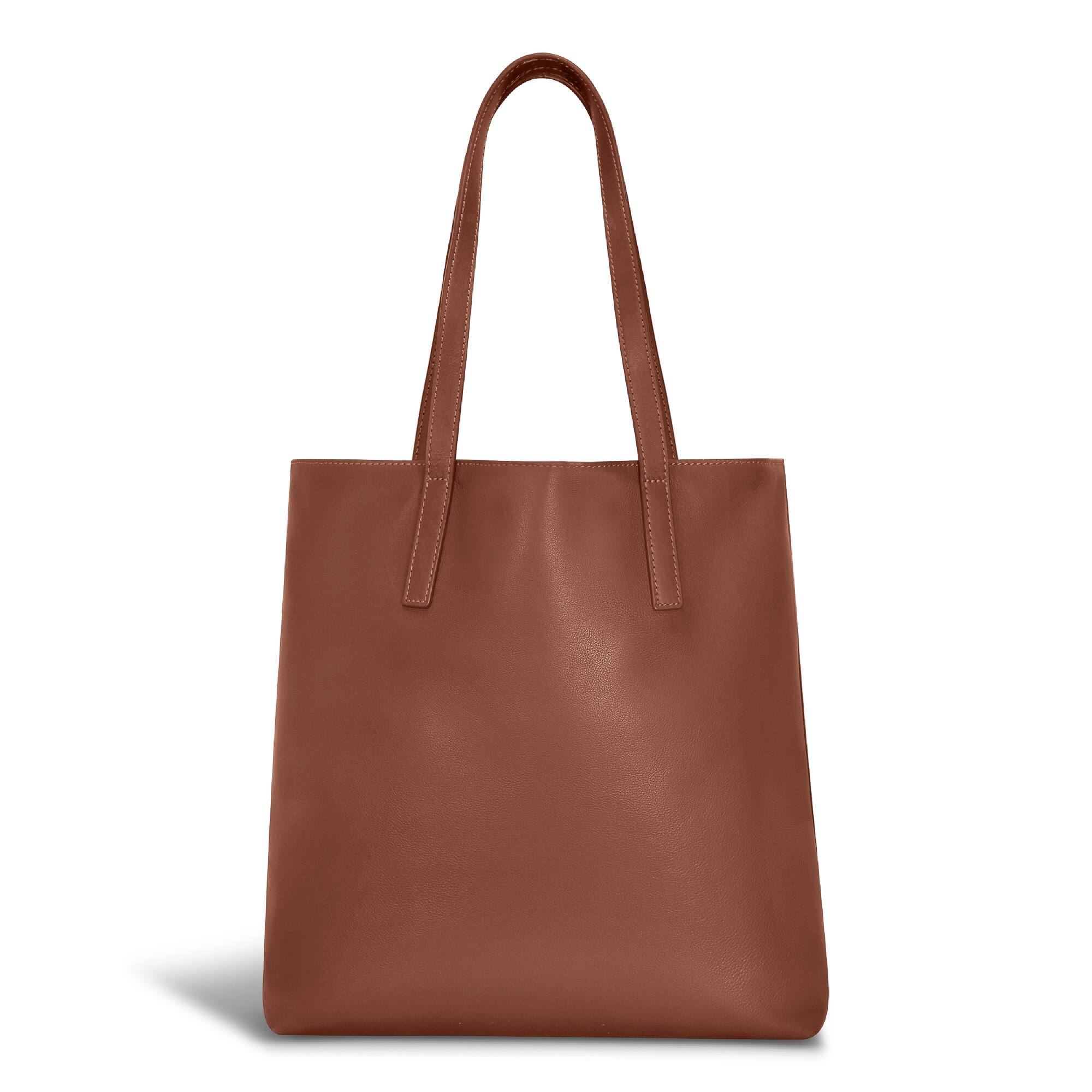 Alt View 1. Champs - OB-415-BROWN (VERTICAL TOTE) - Brown.