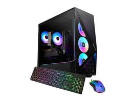 iBUYPOWER - Slate Gaming PC Desktop - AMD Ryzen 7 9700F, NVIDIA GeForce RTX 5060Ti 8GB, 32GB DDR5 RAM, 1TB NVMe SSD - Black